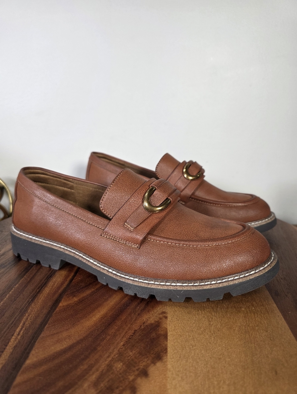 EuroSoft Lola Bit Loafer – Brown Lug Sole Slip-On Shoes Size 10 - Picture 4 of 14
